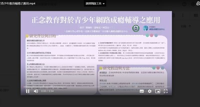 中亚联大「成瘾防治学程」线上成果发表会